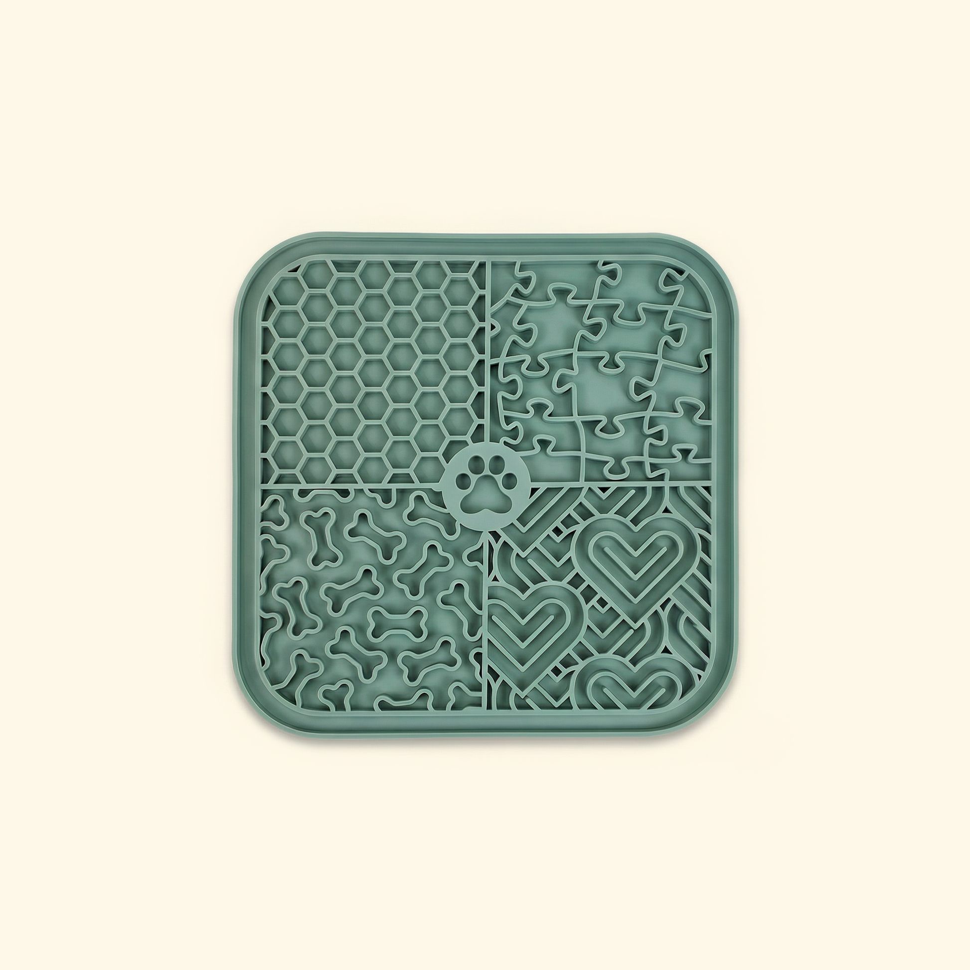 Square Multi-shape Lick Mat With Suction