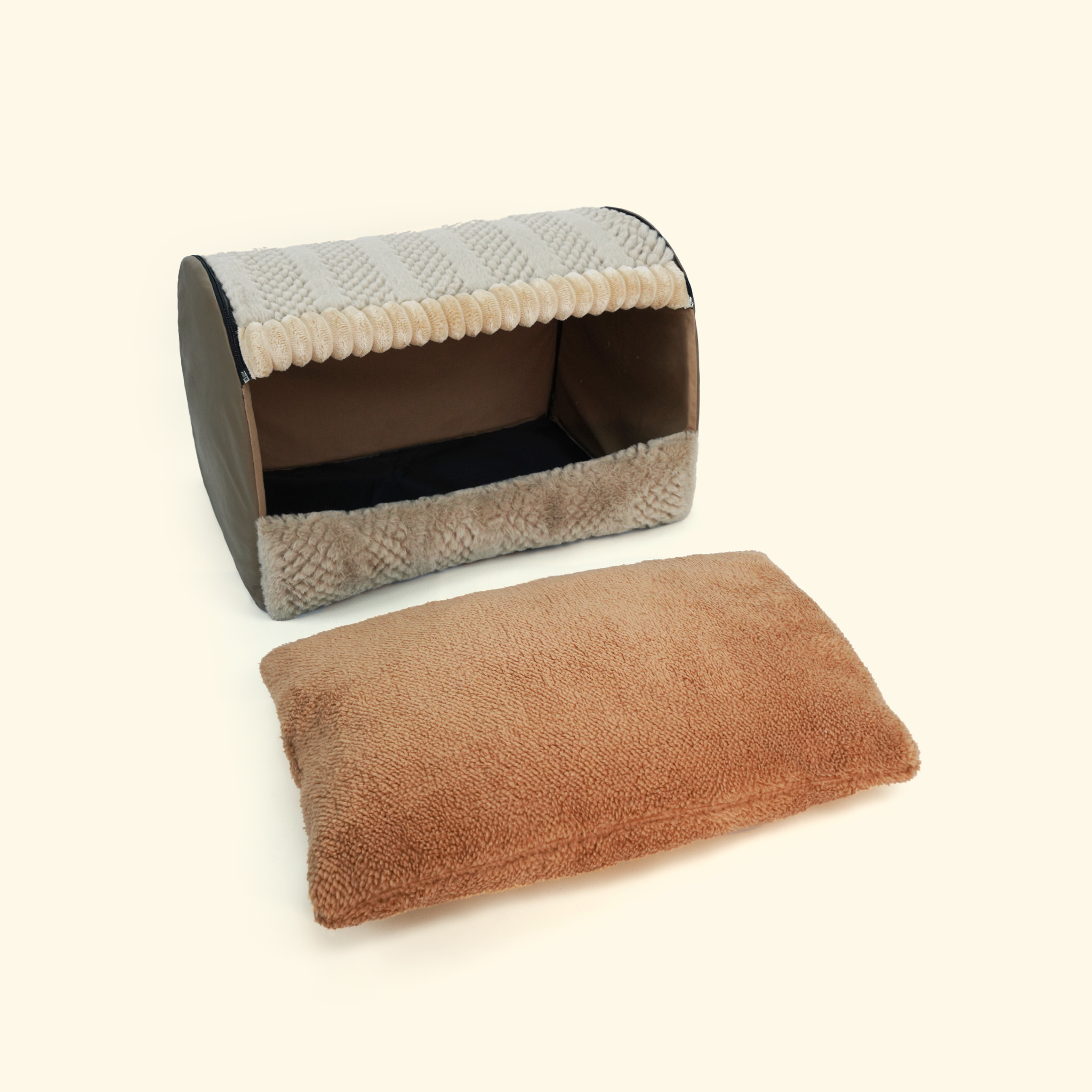 Semi-Enclosed Warm Pet Bed