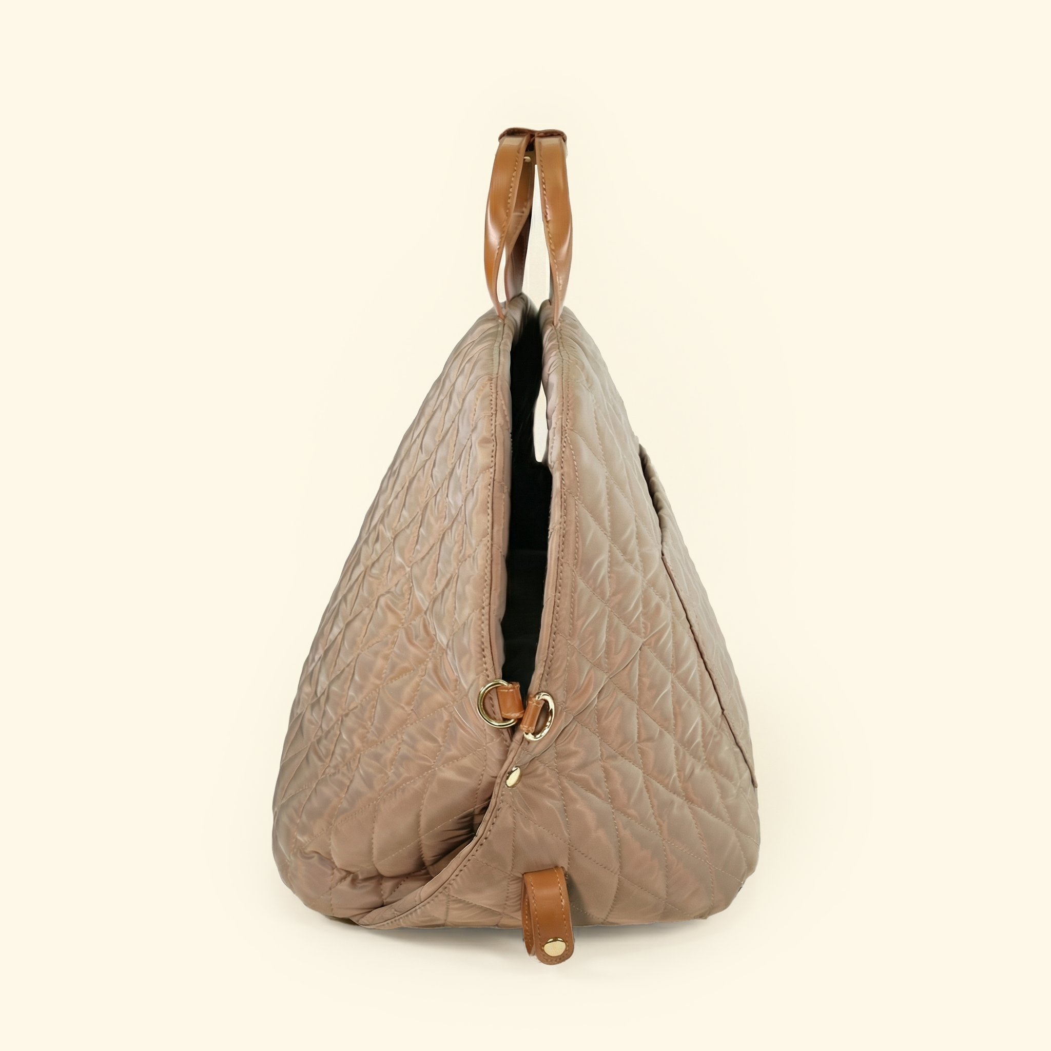 Handheld Diamond-Quilted Bag