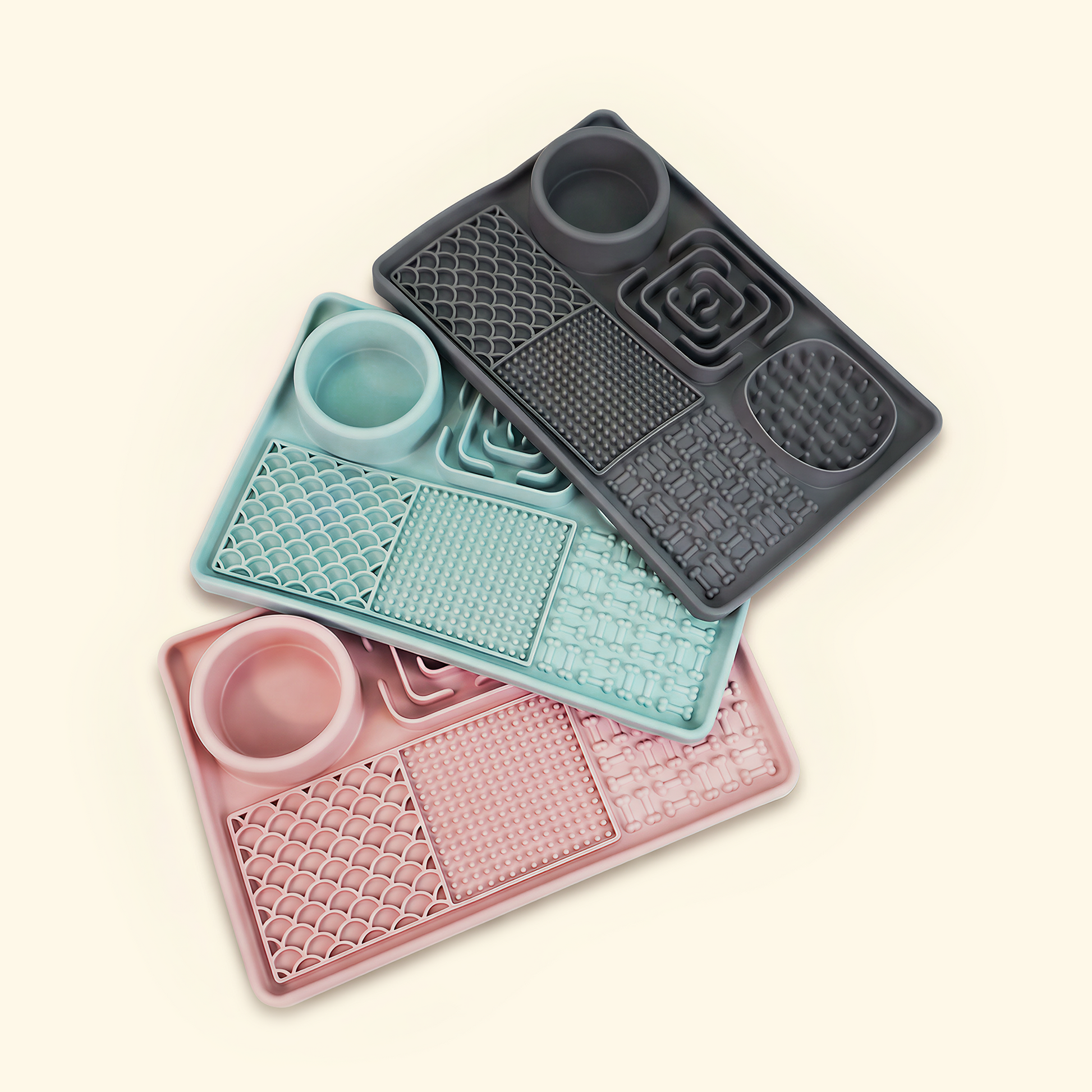 Dishwasher safe pet lick and slow-feed mat