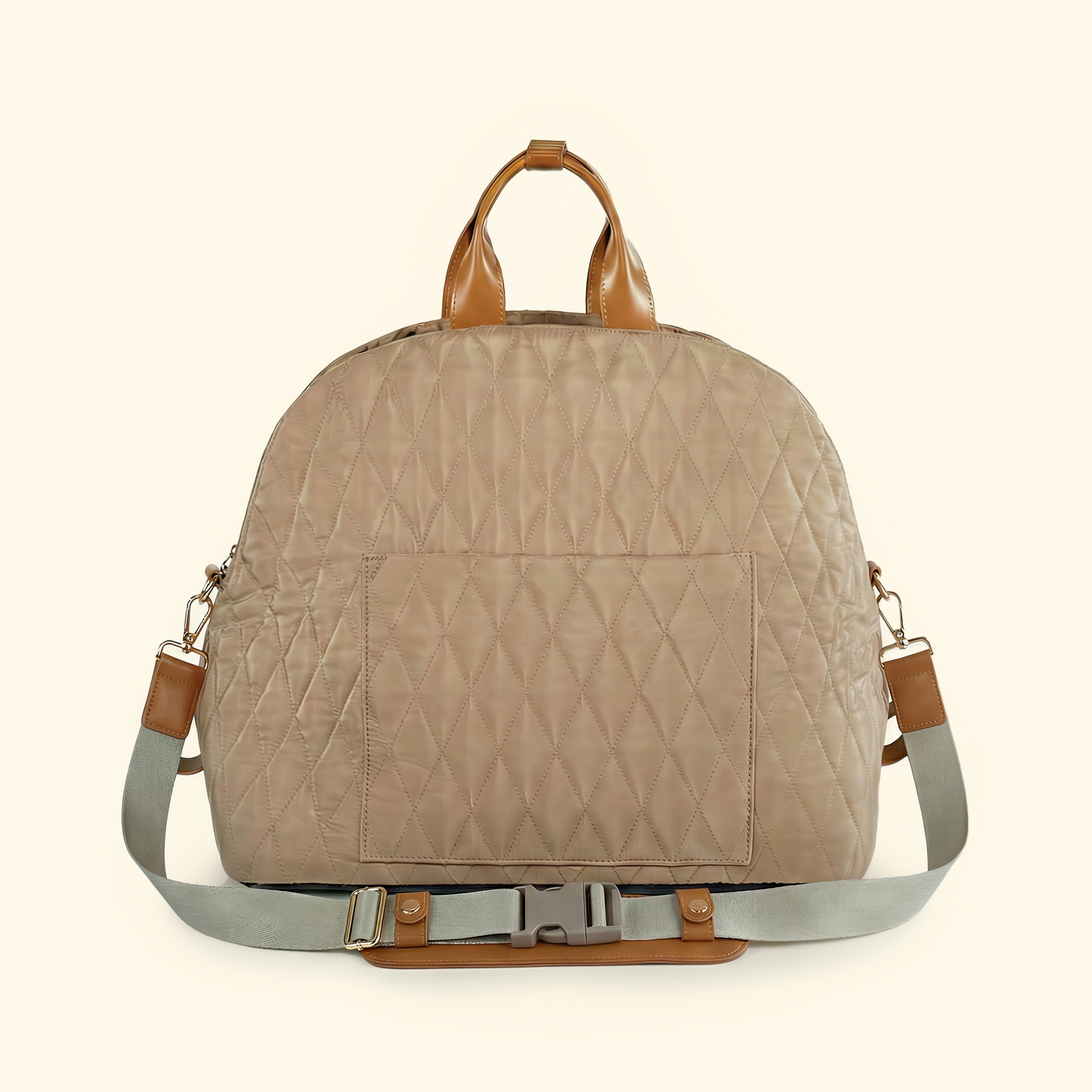 Handheld Diamond-Quilted Bag