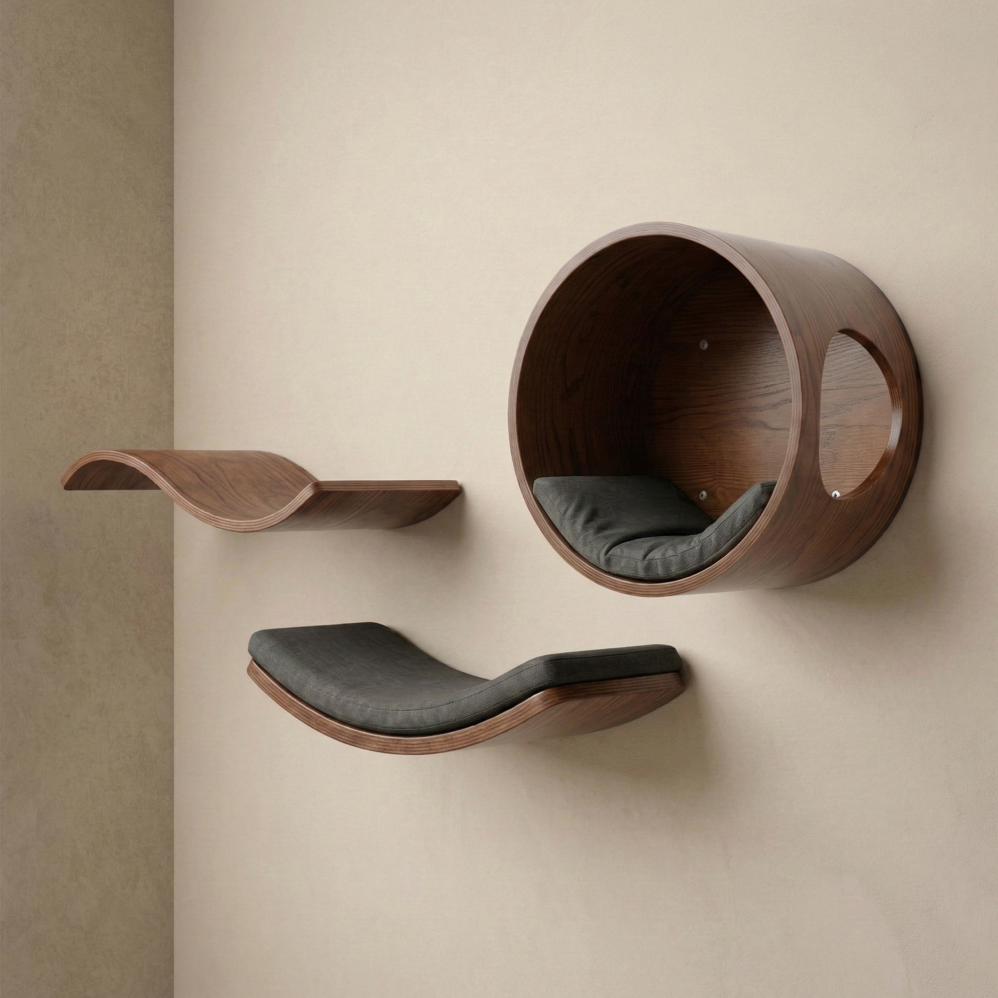 Wall-Mounted Cat Shelf Collection