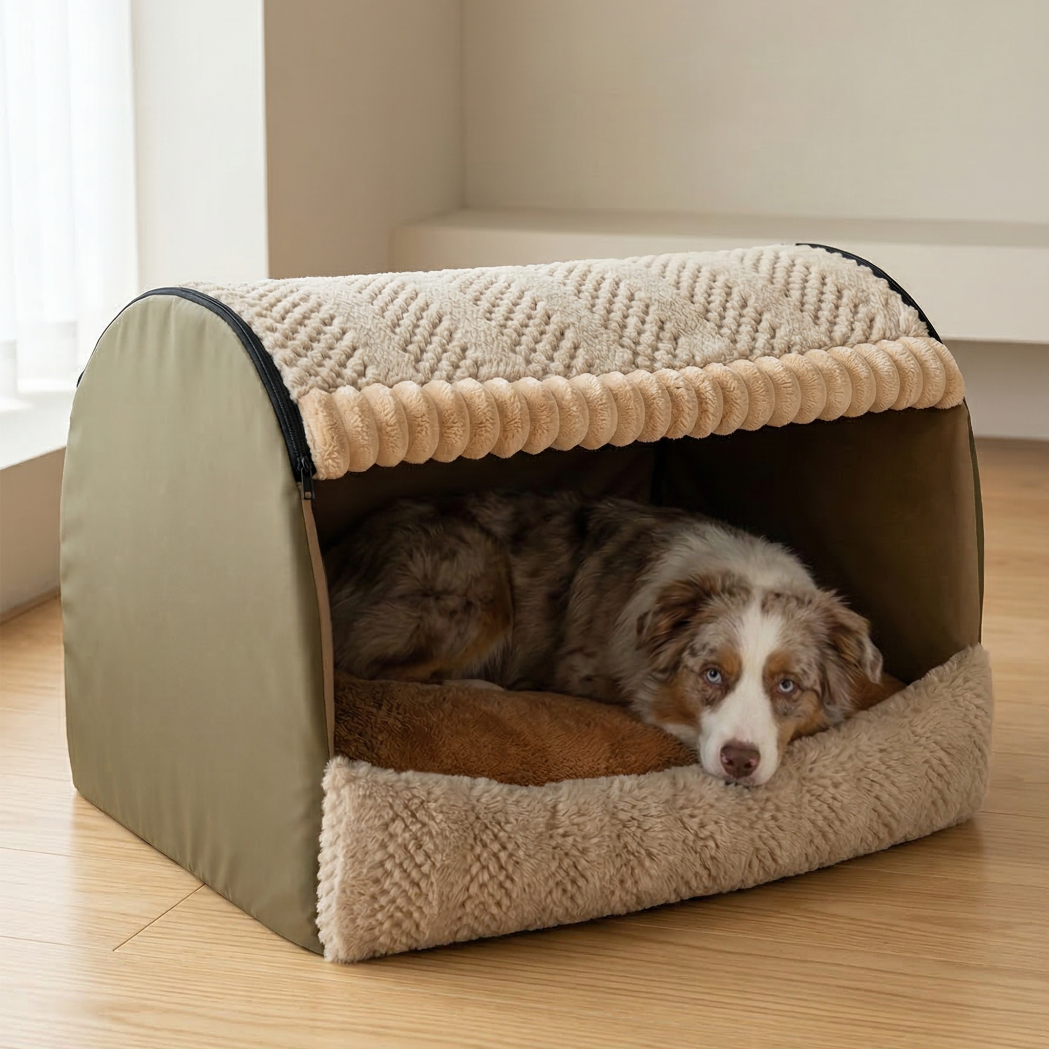 Semi-Enclosed Warm Pet Bed
