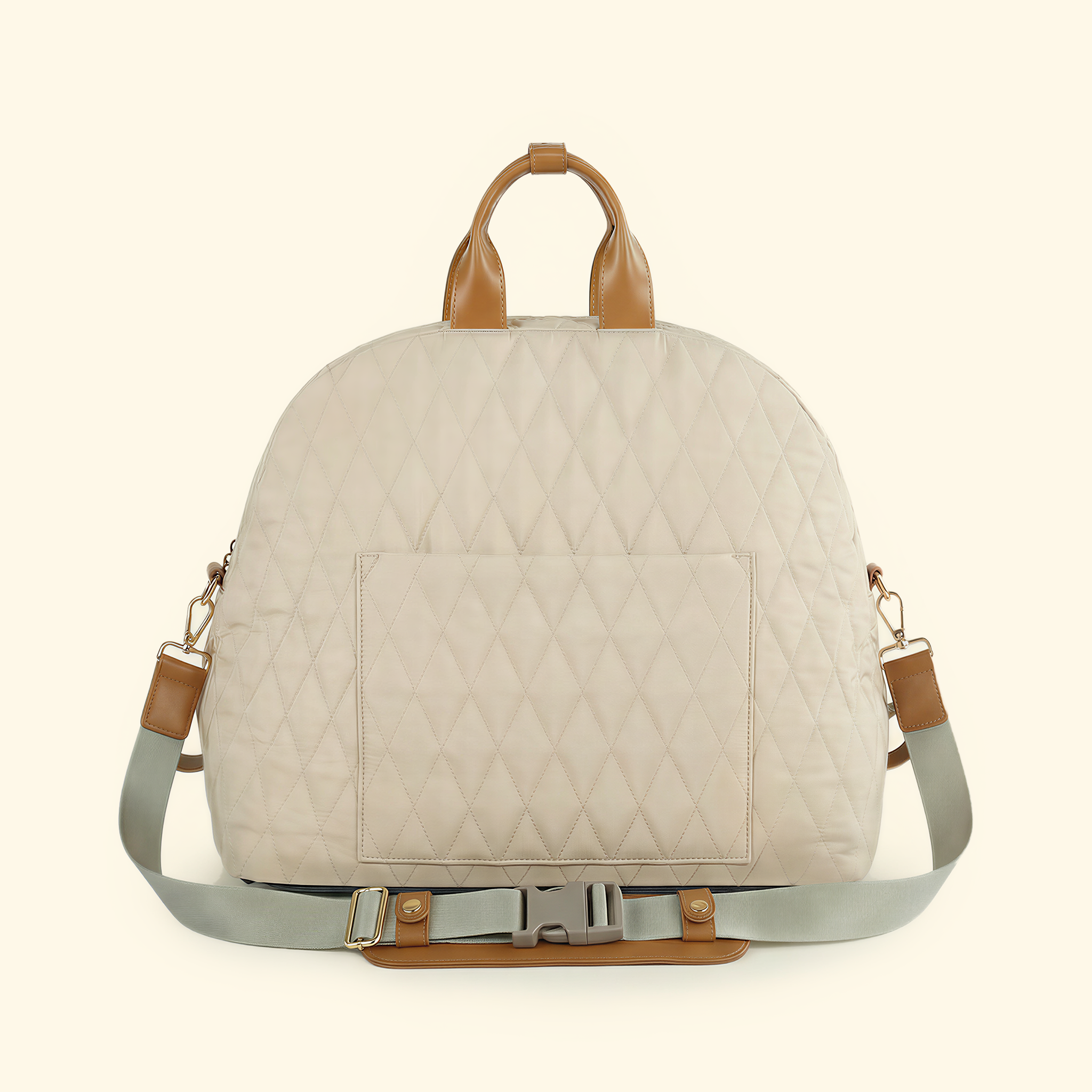 Handheld Diamond-Quilted Bag