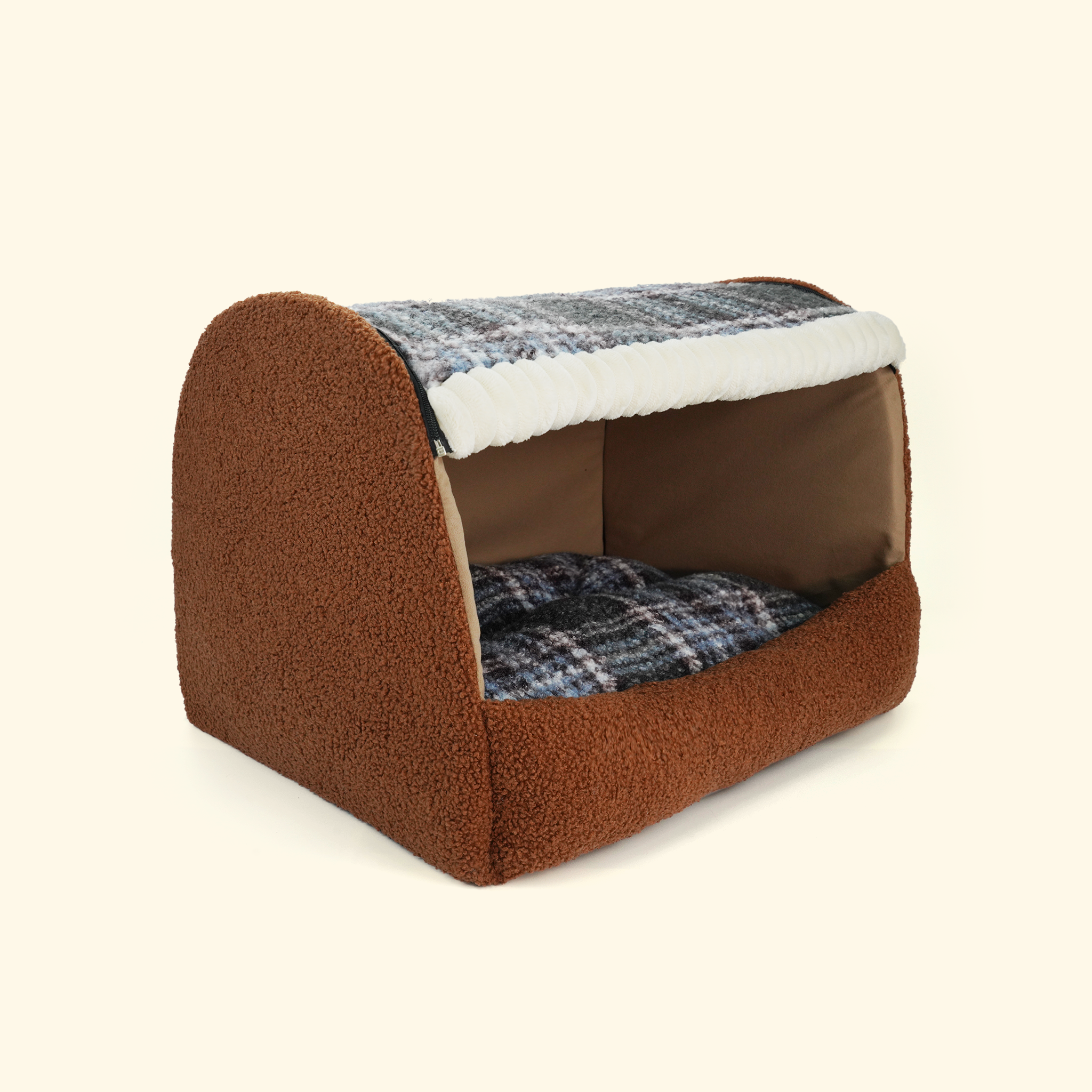 Semi-Enclosed Warm Pet Bed
