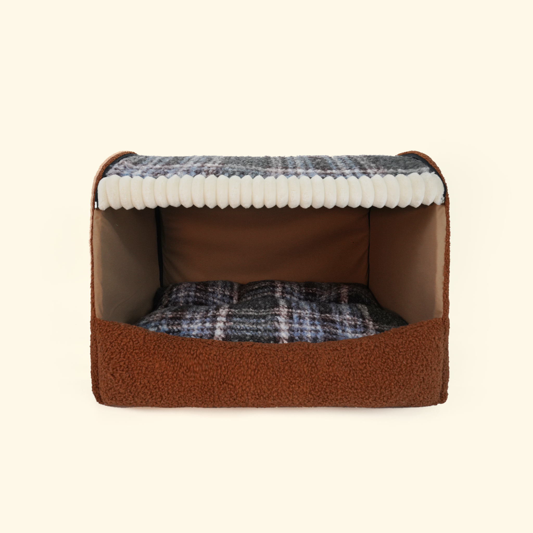 Semi-Enclosed Warm Pet Bed