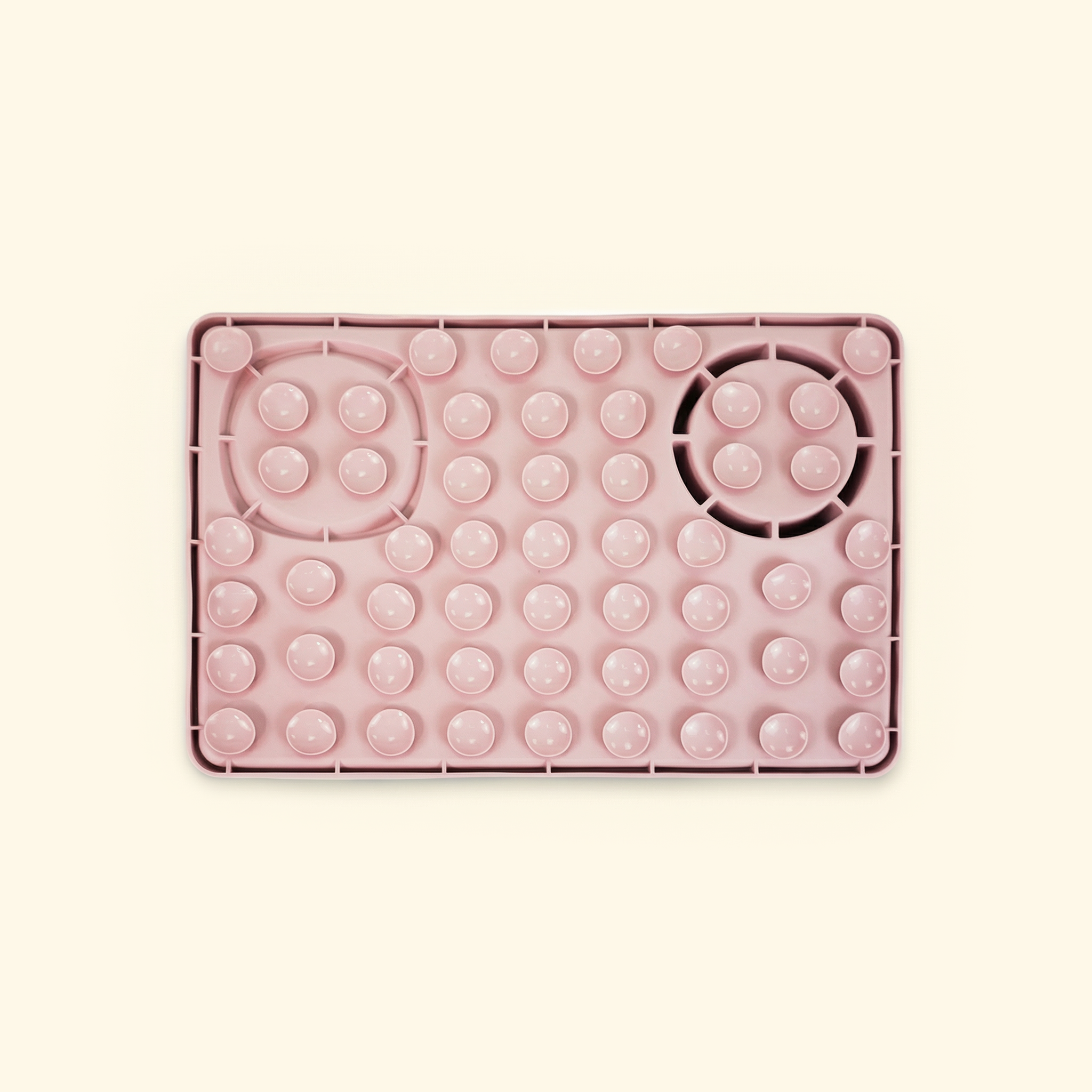 Enrichment lick mat with secure suction for stress relief