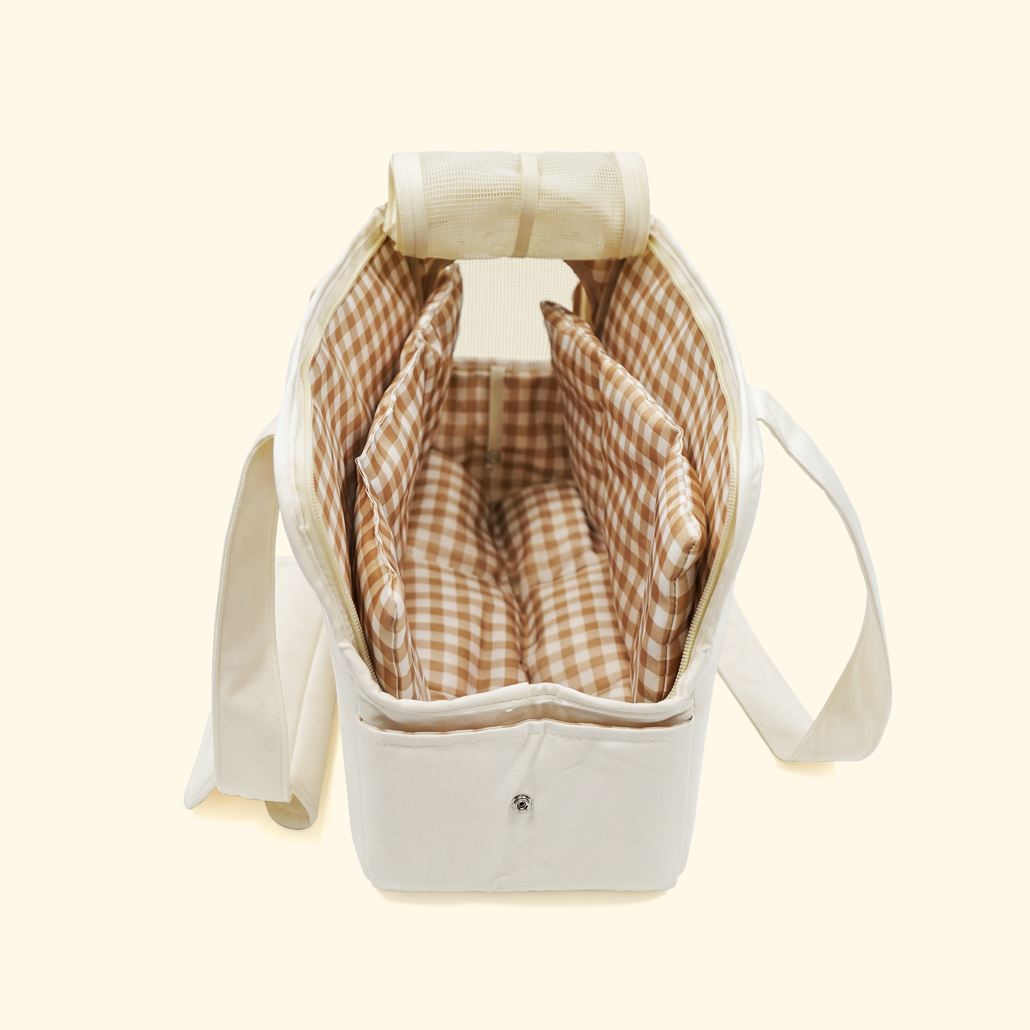 Checked Shoulder Bag Pet Carrier