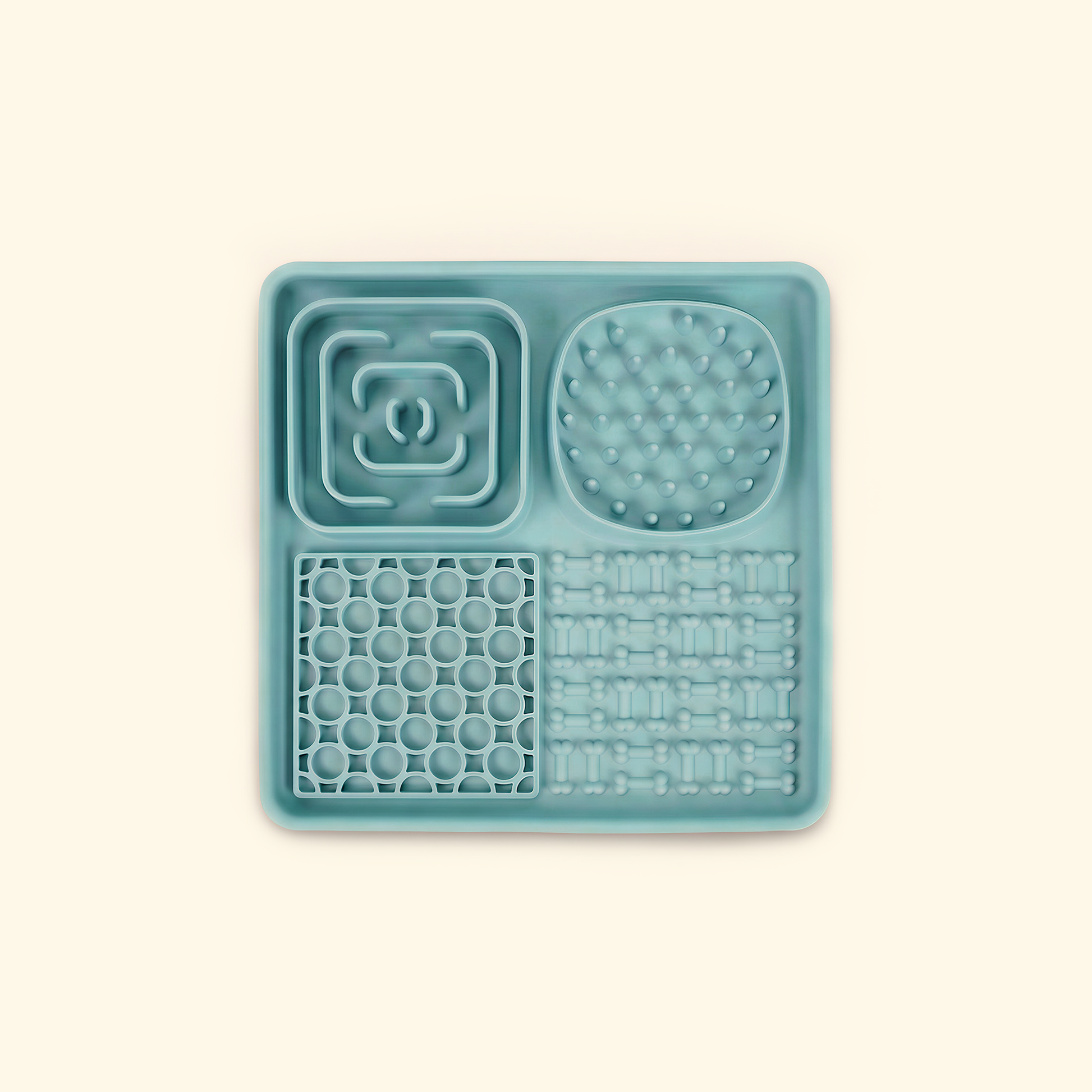 Non-slip suction slow feeder mat for messy eaters