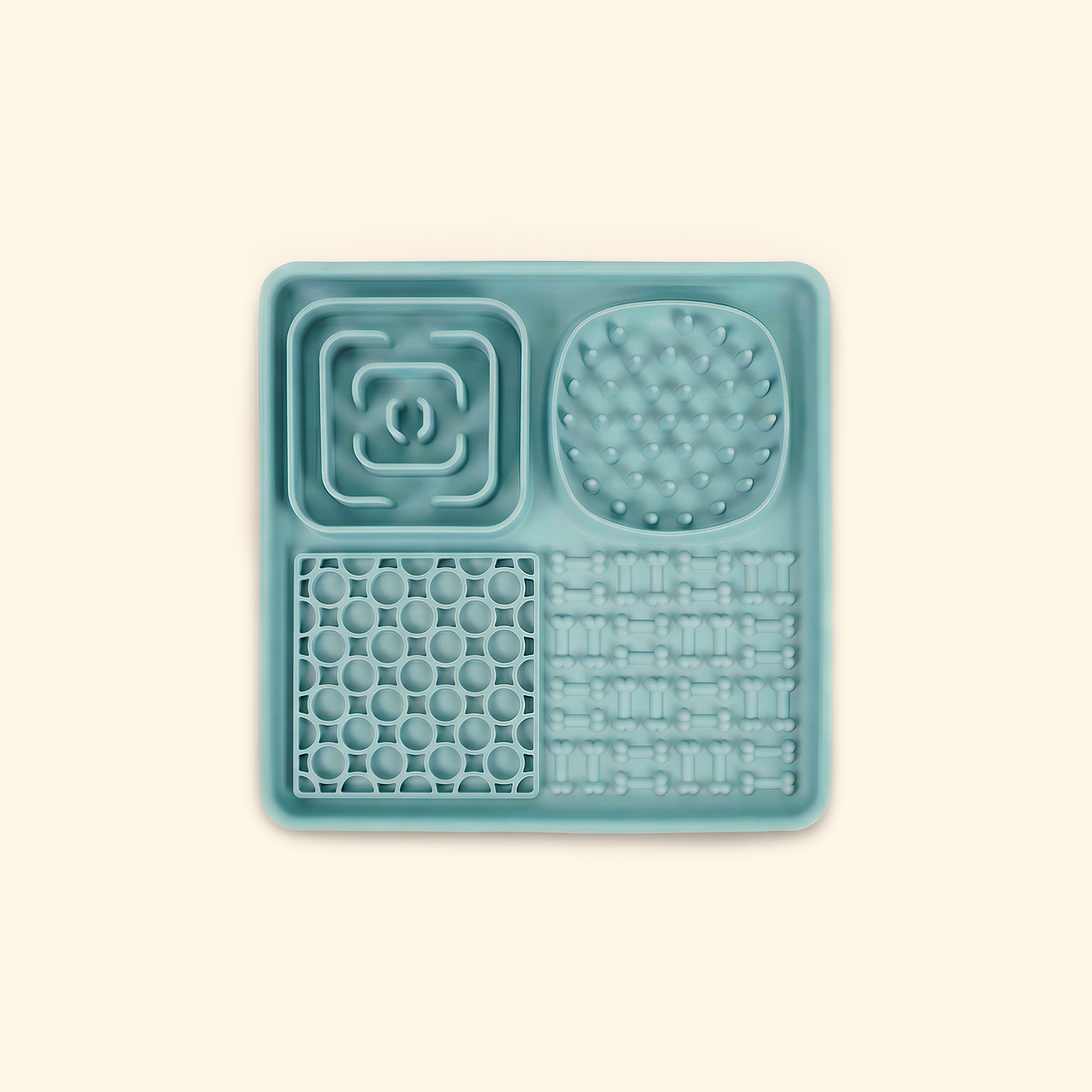 Non-slip suction slow feeder mat for messy eaters