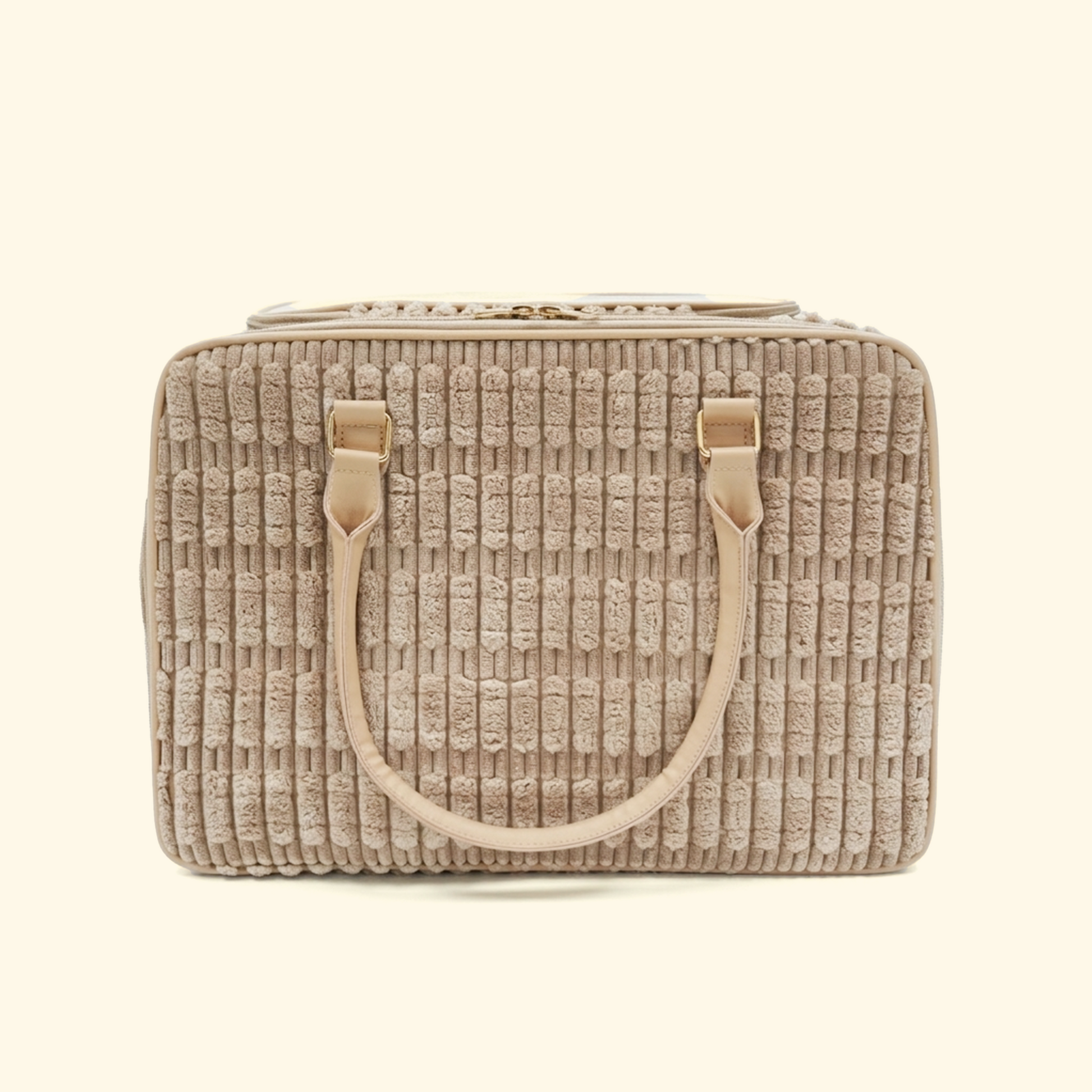 Striped Plush Pet Carrier