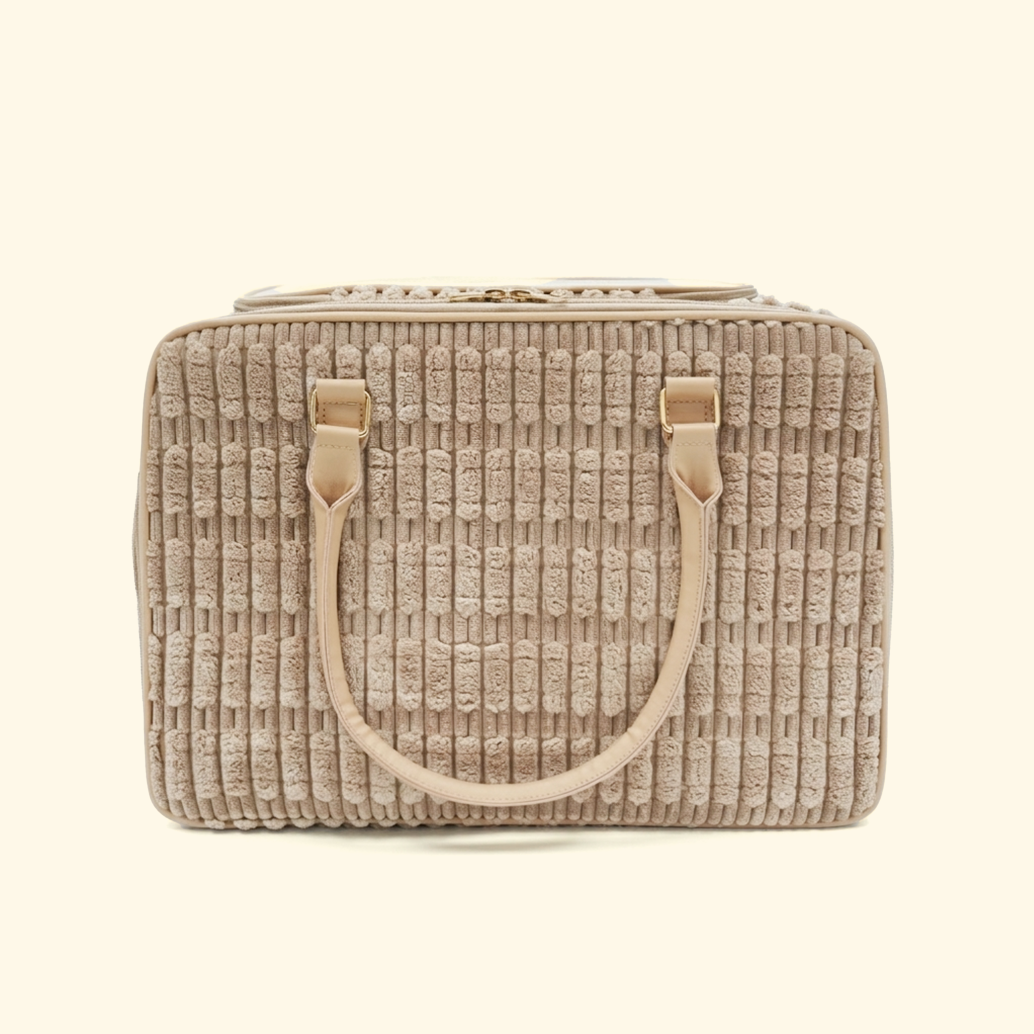 Striped Plush Pet Carrier