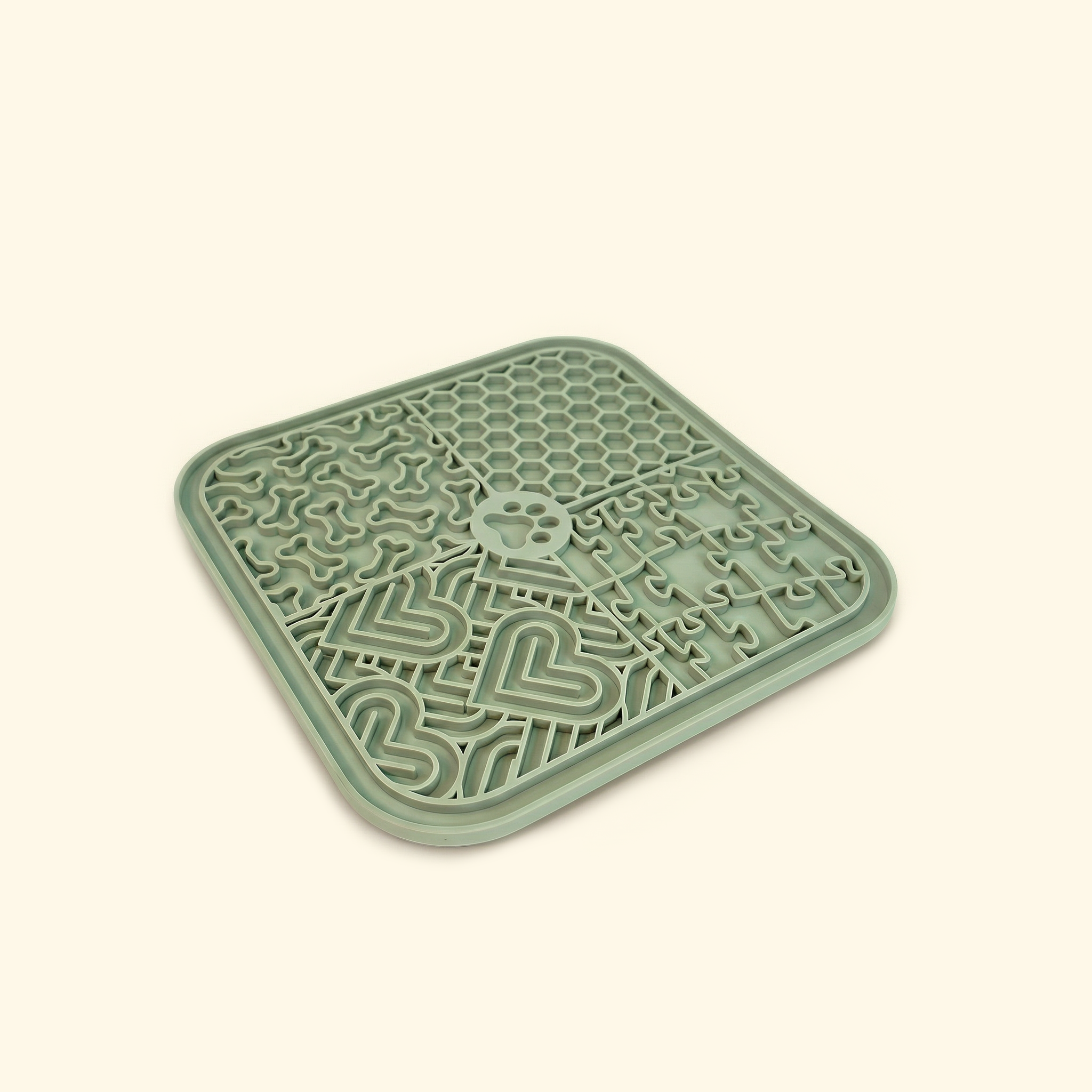 Durable suction-based slow feeder mat for indoor use