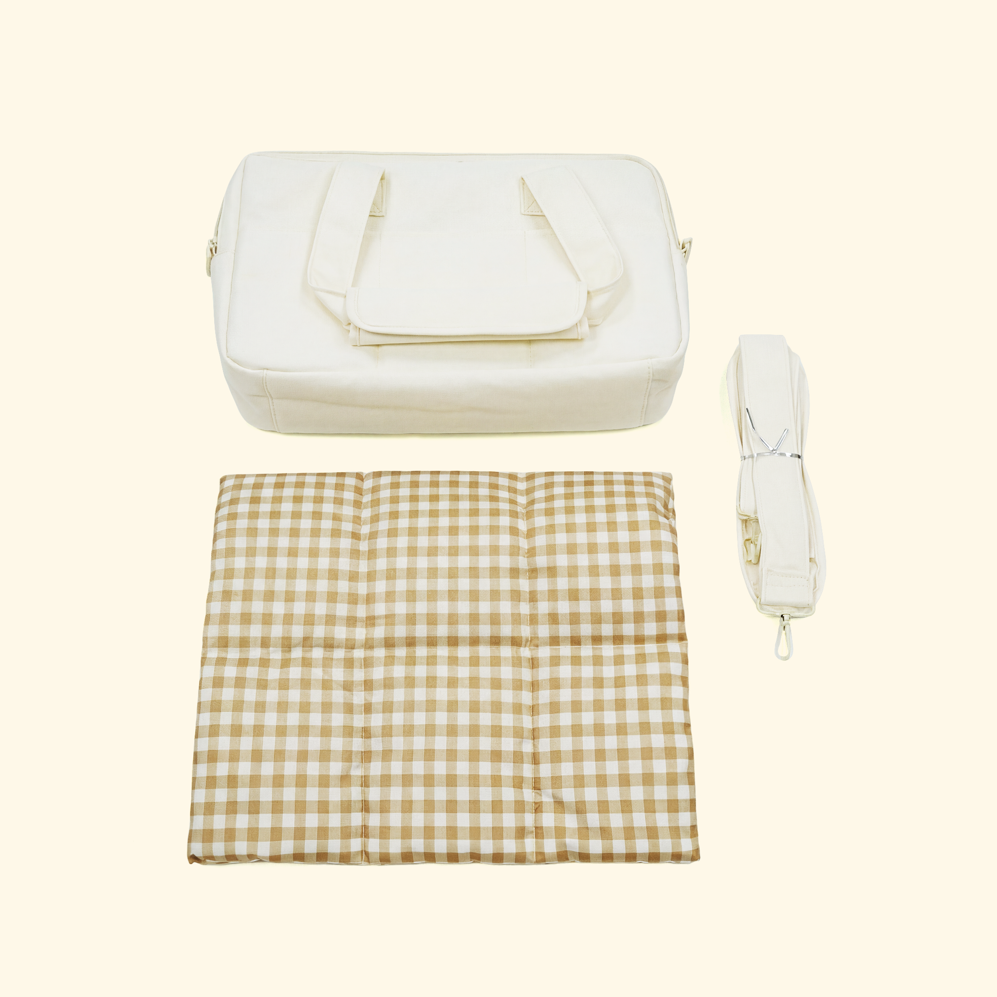 Checked Shoulder Bag Pet Carrier