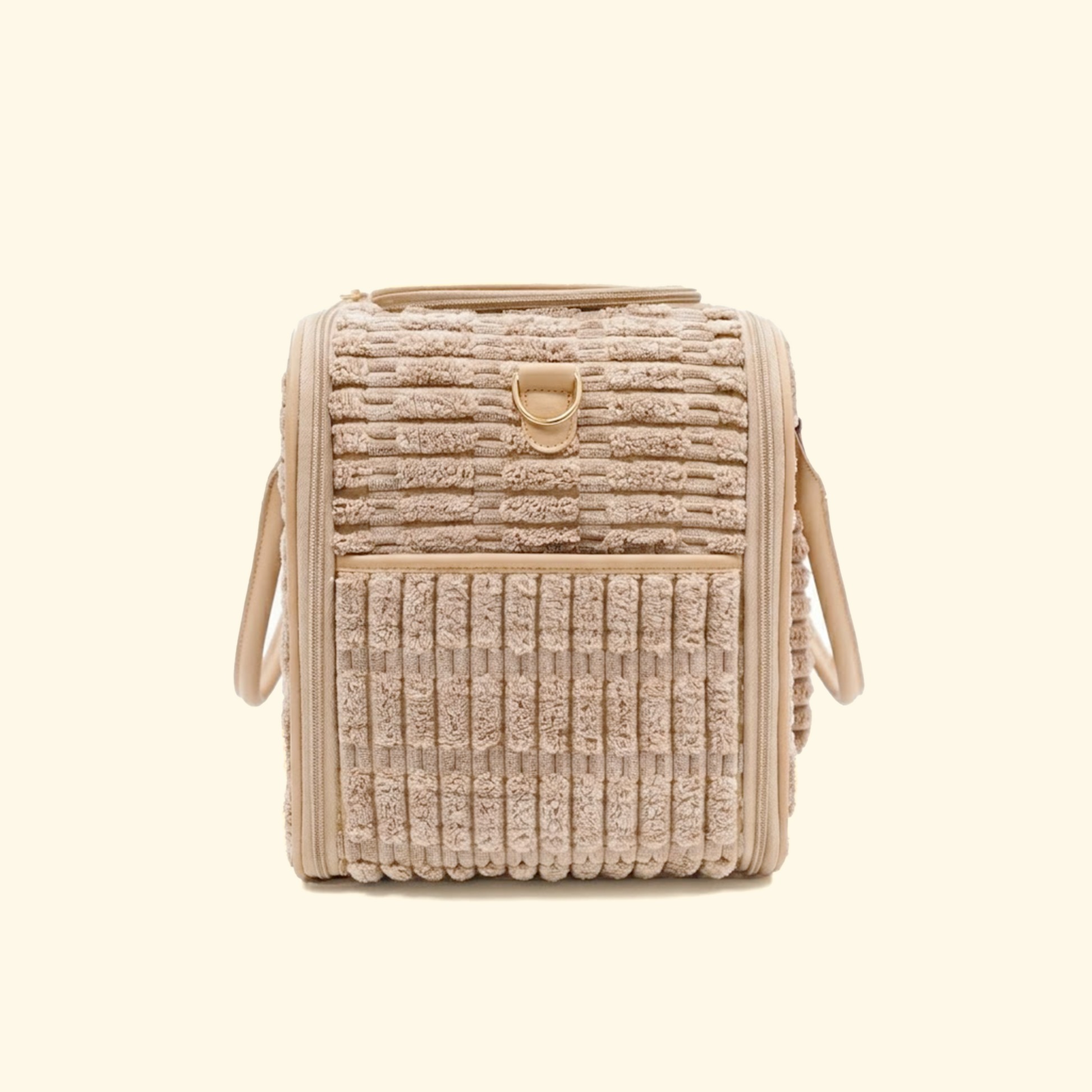 Striped Plush Pet Carrier