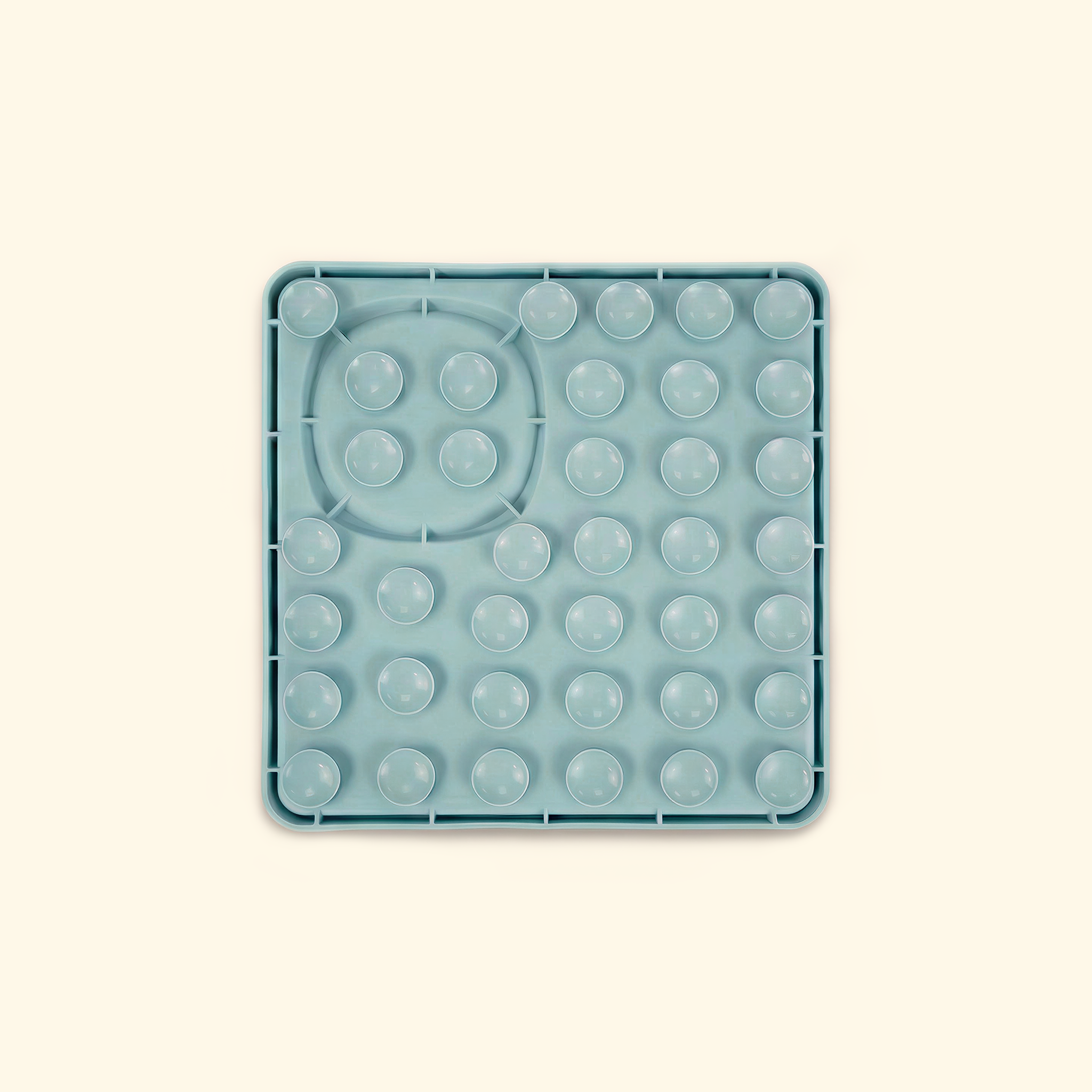 Enrichment lick mat with secure suction for stress relief