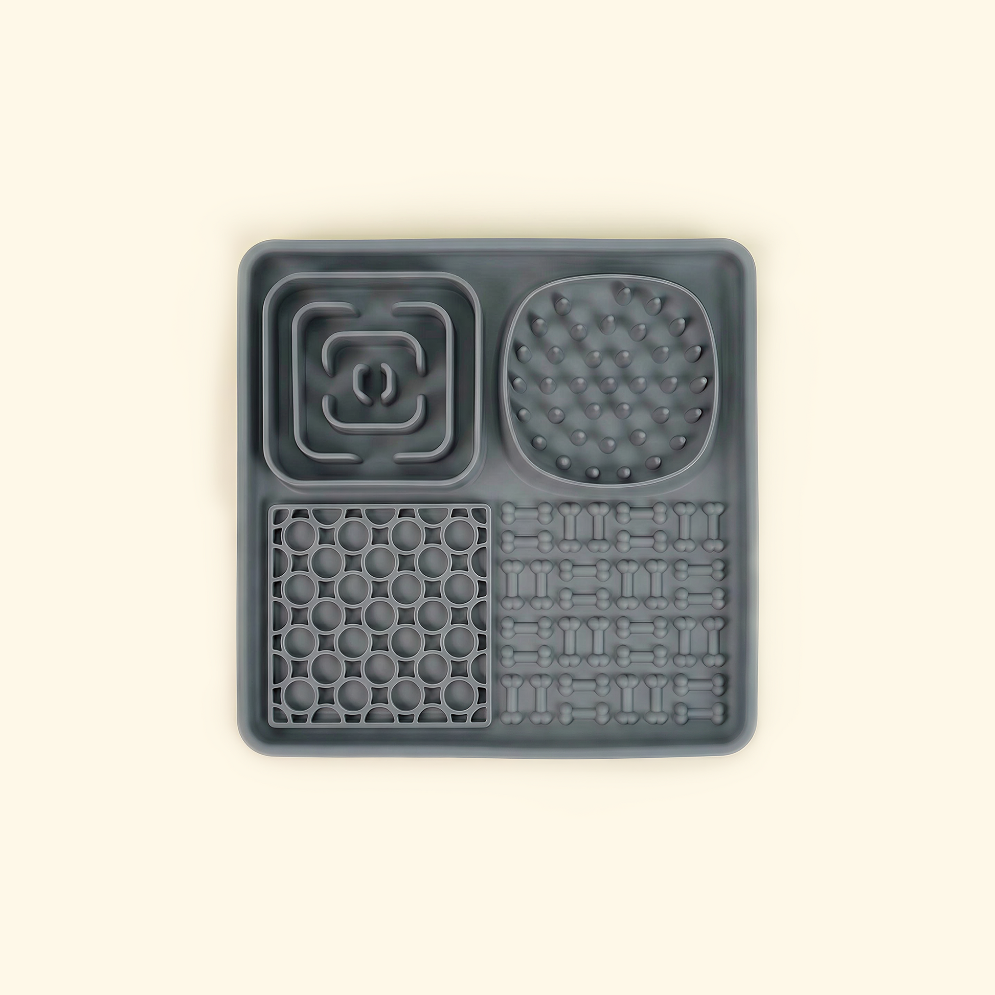 Dishwasher safe pet lick and slow-feed mat