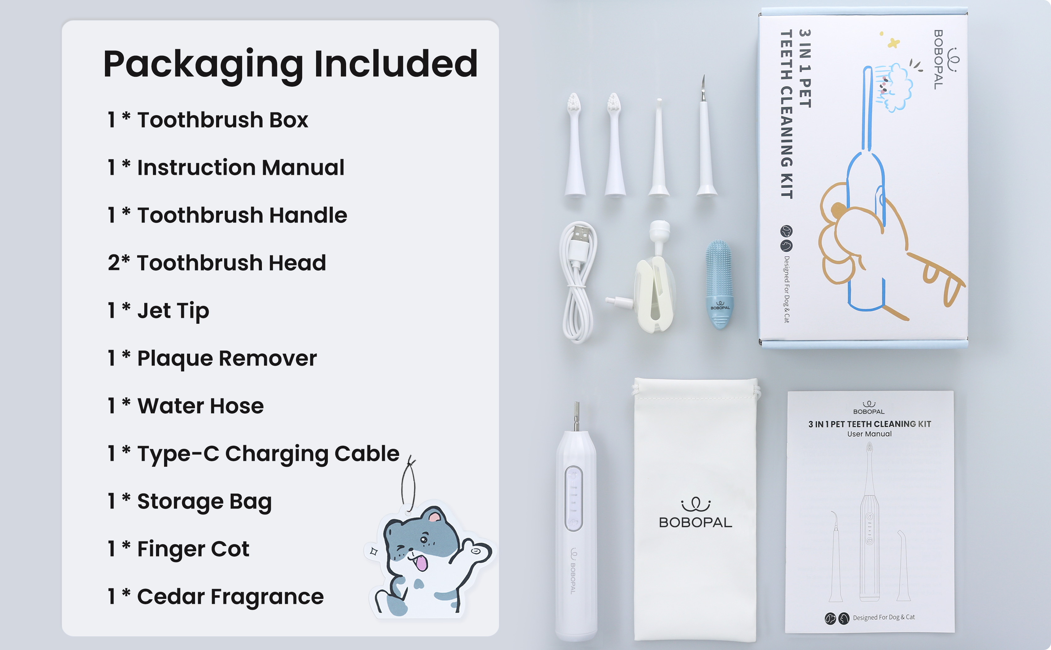 Bobopal Dog Toothbrush Kit