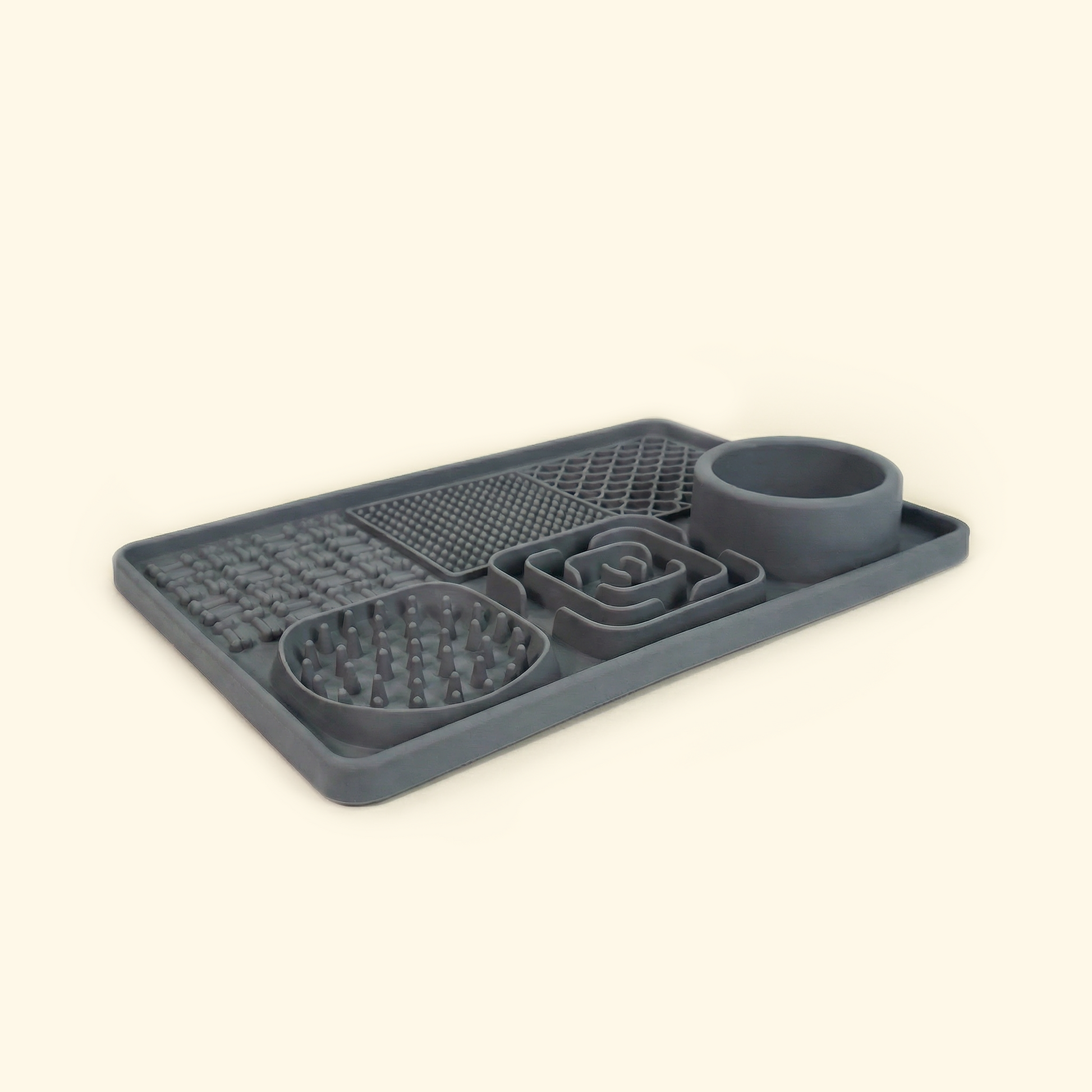 Enrichment lick mat with secure suction for stress relief