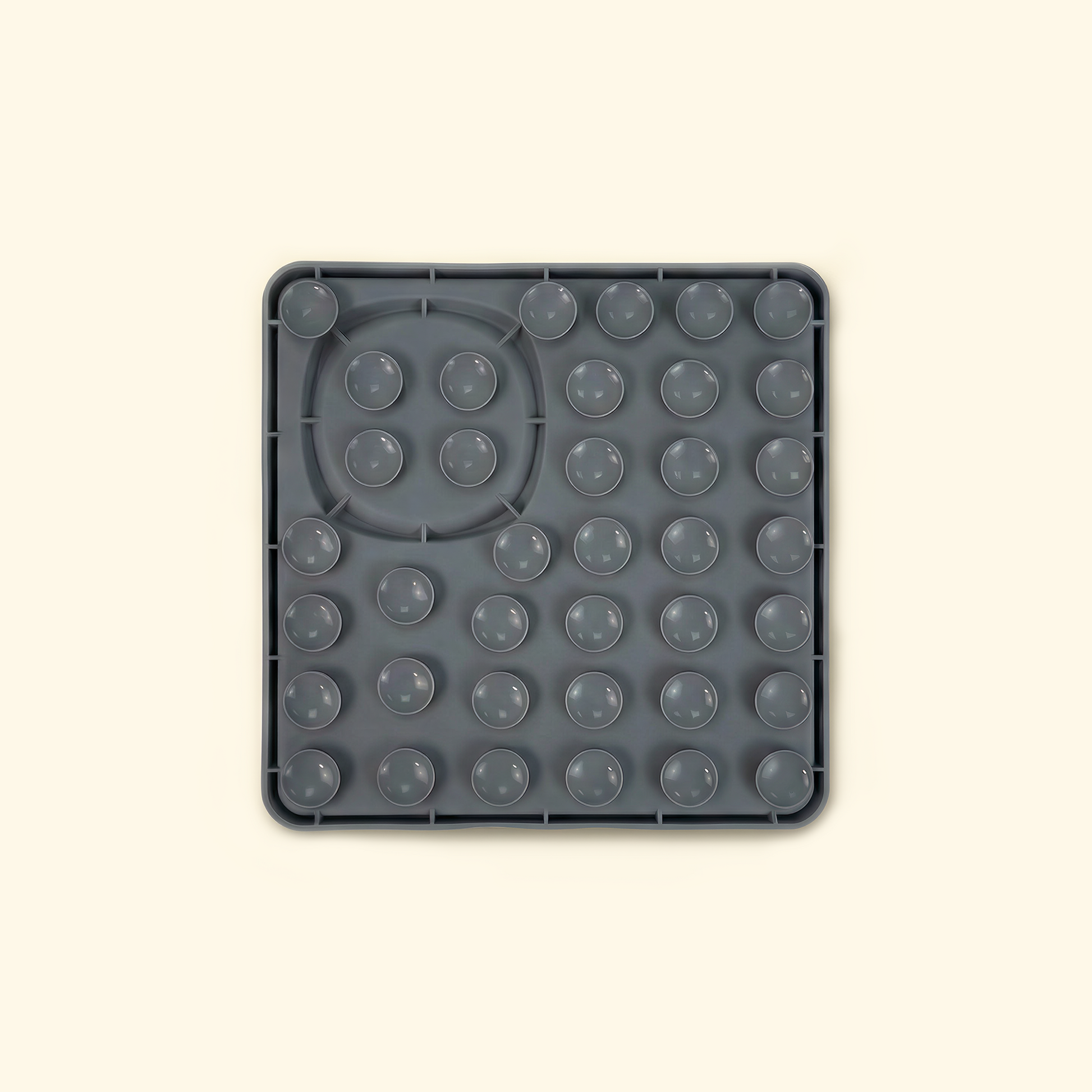 Non-slip suction slow feeder mat for messy eaters