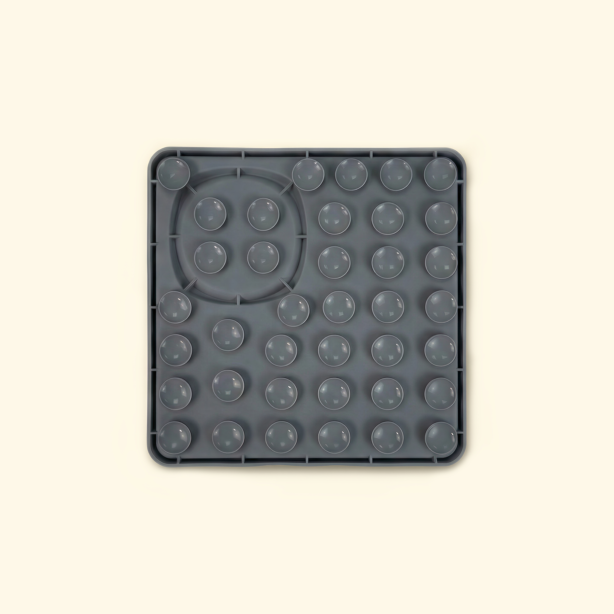 Non-slip suction slow feeder mat for messy eaters