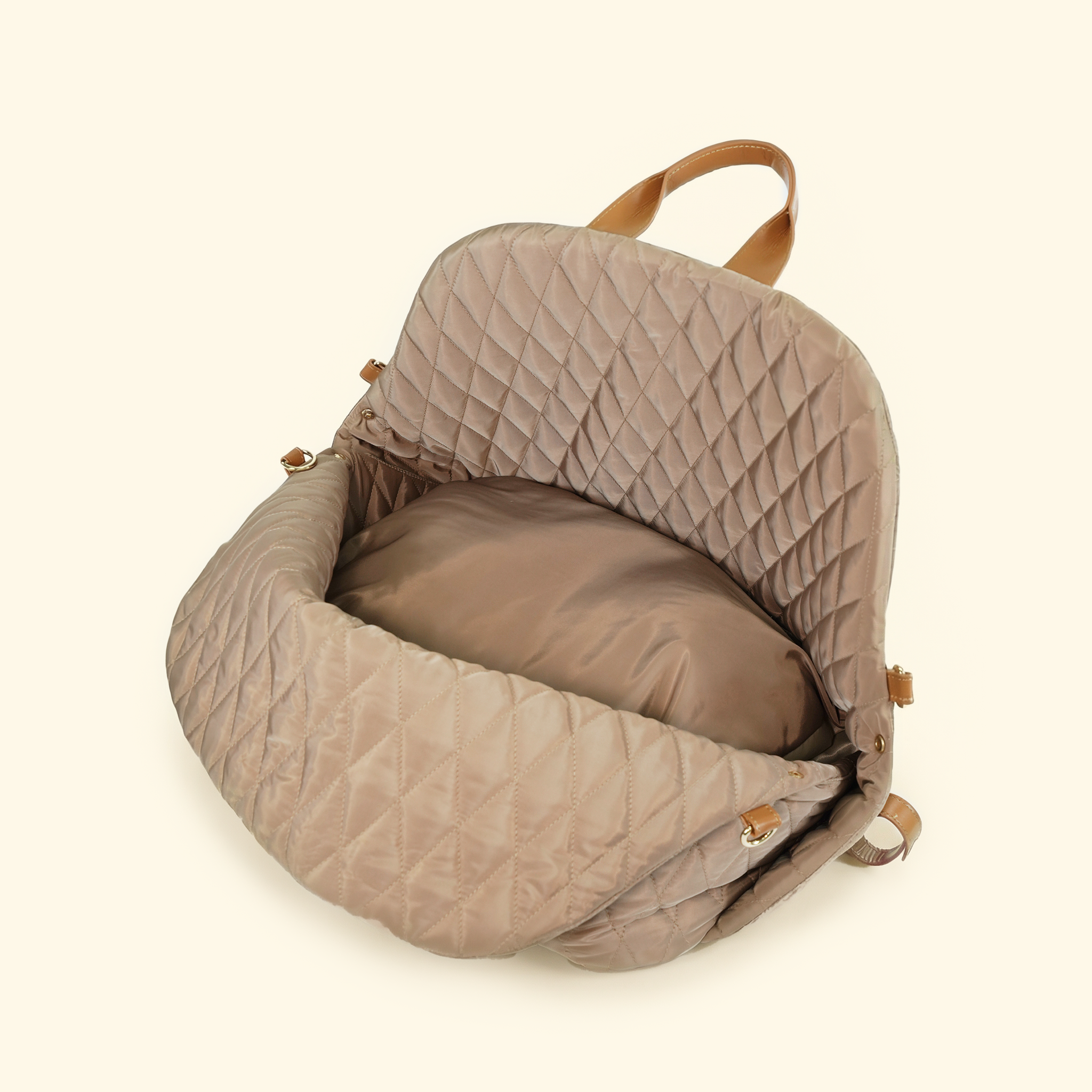Handheld Diamond-Quilted Bag