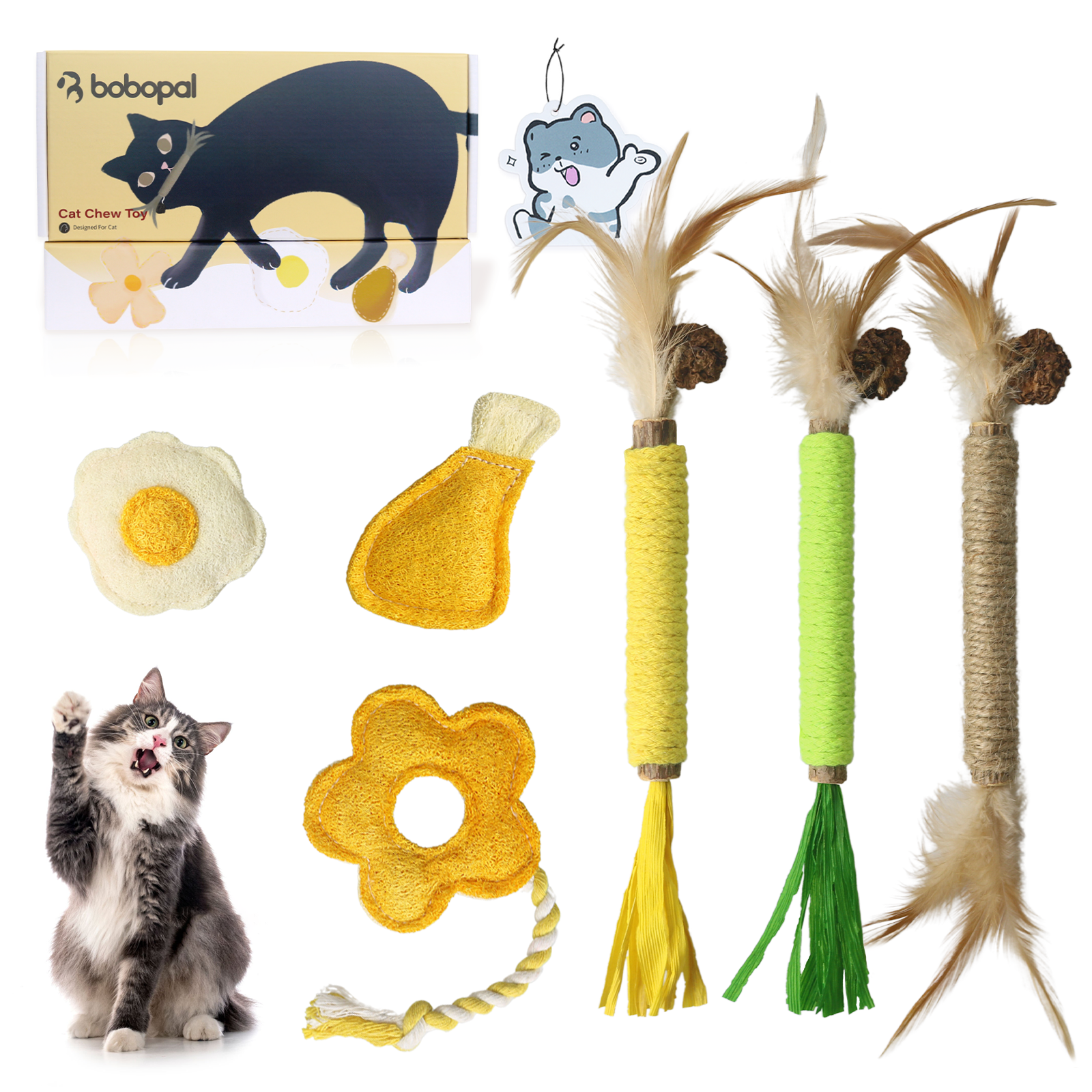 Bobopal Catnip & Loofah Toys02