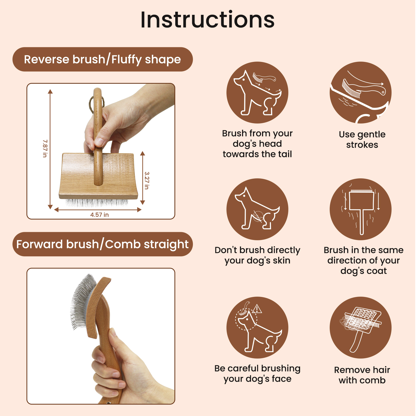 Bobopal Dog wooden comb